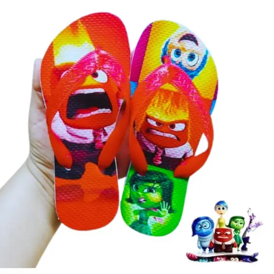 Chinelo Infantil DIVERTIDAMENTE Filme Personagens Desenho sandalia de dedo Menina Menino Feminino Masculino  LANÇAMENTO