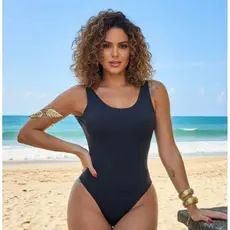 Maiô Biquíni Feminino para Praia ou Piscina de Suplex Digital com Forro no Busto Alças Grossa Body Feminino