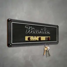 Porta Chaves Caixa de Som em MDF 6x19,5 CM Decorativo Parede Casa