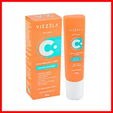 Sérum Facial Vizzela Vitamina C 30g Com Ácido Hialurônico Colágeno e Ação Antioxidante