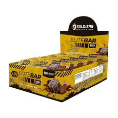 Elitebar 30g Barra De Proteína Caixa c/ 12 Un Soldiers Nutrition Suplemento Proteína Muscular Recuperação Pós