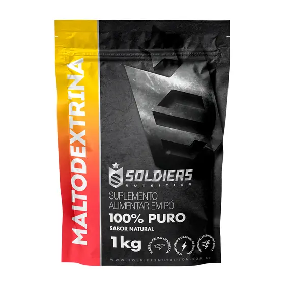 Maltodextrina 1kg 100% Puro Importado Soldiers Nutrition Ingrediente Natural Carboidrato Alimentação Saudável Fit