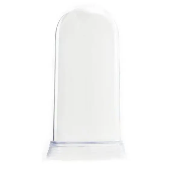 1 Redoma De Acrílico Cúpula Base Cristal/Transparente Média 15 Cm