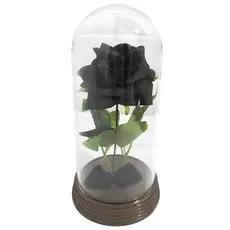 Cúpula A Rosa Encantada da A Bela e A Fera / Redoma O Pequeno Príncipe Presente para namorada Natal Base na cor Ouro Envelhecido e Rosa na cor Preto