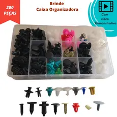 Kit 200 Presilhas Grampos Variados Automotivos Carro + Caixa
