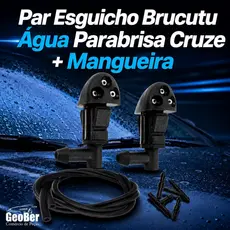 Par Esguicho Brucutu Agua Parabrisa Cruze Mangueira Adaptado