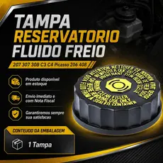 Tampa Reservatorio Fluido Freio 207 307 308 C3 C4 Picasso 206 408