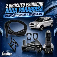 2 Brucutu Esguicho Agua Parabrisa Hyundai TUCSON + MANGUEIRA