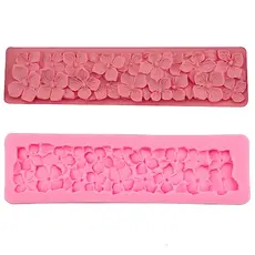 TAPETE MOLDE SILICONE FLORES FLORAL VIOLETAS FONDANT BISCUIT