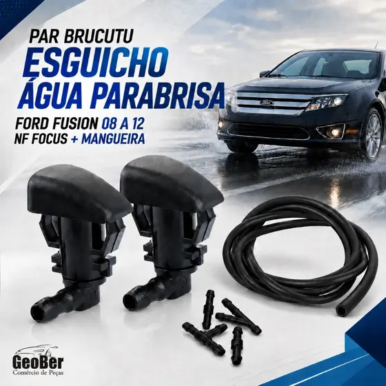 PAR BICO BRUCUTU ESGUICHO AGUA PARABRISA E MANGUEIRA FUSION