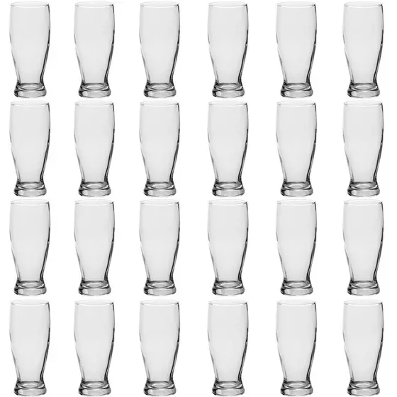 Jogo de Copos de Vidro 24 peças Tulipa Chopp Cerveja 325ml