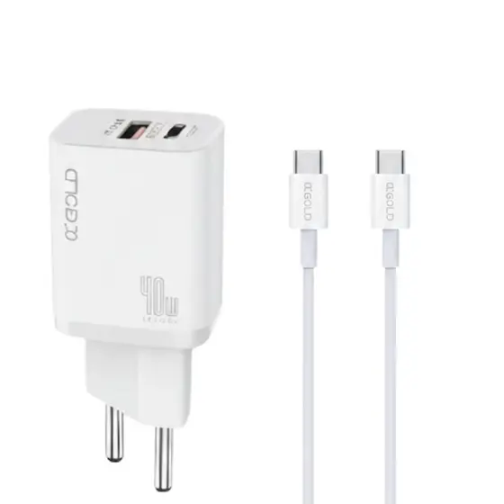 Kit Carregador Turbo 40w Cabo e Fonte Carga Rápida Usb C Carregadores Compatível com Iphone