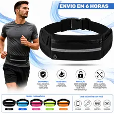 Pochete porta garrafa de água esportiva corrida slim impermeável porta celular caminhada academia