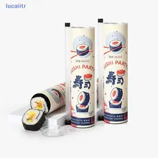 lucaiitr 3 PCS Molde De Sushi Push Up Caixa De Papel De Qualidade Alimentar Com Palha De Molho Para DIY Rolling Kitchen