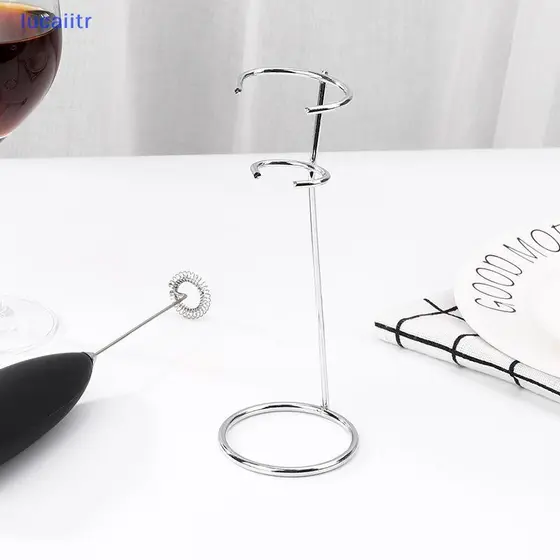 lucaiitr 1 Peça Suporte Misturador De Cozinha Versátil Batedor De Ovos De Aço Inoxidável Descansa Prata Braets BR