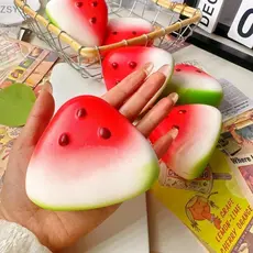 [ZSYS] Squishy Watermelon Fidget Toy Food Grade Slow Rising Stress Squeeze 1PC Para Crianças Festa De Aniversário Bolsa