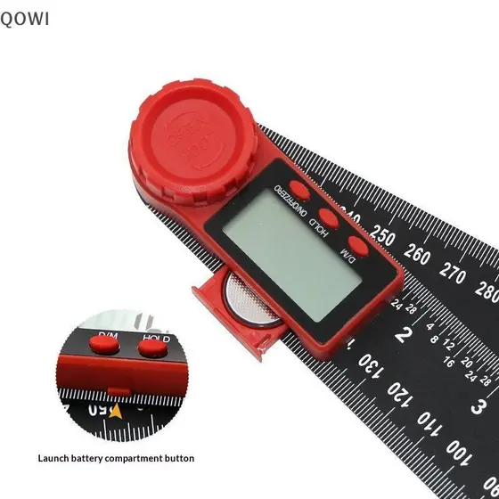 qo 200mm/300mm Digital Angle Finder Régua Transferidor Inclinômetro Elétron Goniômetro Ângulo Comprimento Ferramenta De