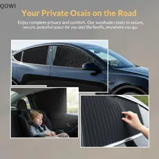 qo 2 Peças Cortina De Janela Lateral Do Carro Dobrável Proteção UV Guarda Sol De Privacidade Para Condução Diurna br