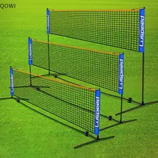 qo Portátil Dobrável Padrão Badminton Net Indoor Esportes Ao Ar Livre Vôlei Tênis Treinamento Redes Quadradas Malha br