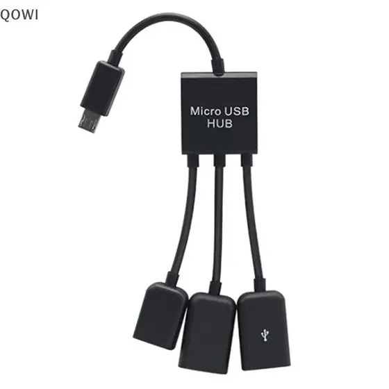 qo 3 Em 1 Micro USB Host OTG Tipo C Adaptador De Hub Power Charging Spliter Conector Para Smartphone