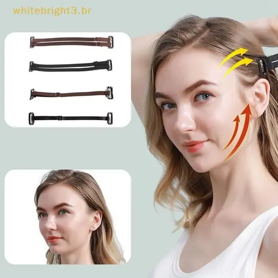 WB Facial Lifg Strap Face Lift Band Faixa Elástica Ajustável Com Para Apertar O Rosto E Remover Rugas Nos Olhos .