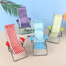 [kaan] Cadeira De Praia Dobrável Modelo Casa De Bonecas Reclinável Ao Ar Livre 1/6 Móveis Para BR