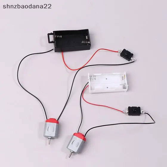 [Shnzd] Kit De Motor Preto E Branco 130 Com Caixa De Armazenamento De Bateria 2xAA Modelos De Circuito Eletrônico DIY De