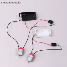 [Shnzd] Kit De Motor Preto E Branco 130 Com Caixa De Armazenamento De Bateria 2xAA Modelos De Circuito Eletrônico DIY De