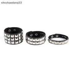 [Shnzd] Pulseira De Rebite Exclusiva Com Punho Largo Punk Gótico Rock Unissex Joias Masculinas EMKK