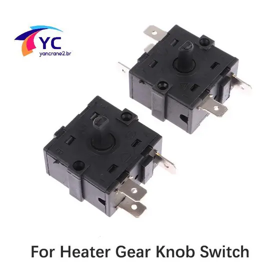 YCBR Interruptor Elétrico Do Botão De Engrenagem Aquecedor De Sala 3Pin 5Pin Rotativo Seletor 16A De Controle De Tempera