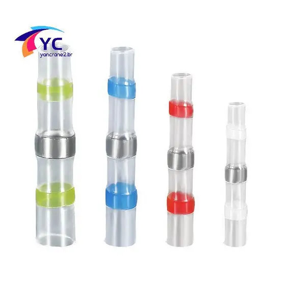 YCBR 100 Peças Tubo Termo Retrátil À Prova D'água Com Conector Terminal De Fio De Isolamento De Solda Anel De Soldagem .