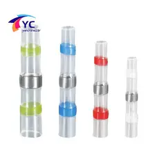 YCBR 100 Peças Tubo Termo Retrátil À Prova D'água Com Conector Terminal De Fio De Isolamento De Solda Anel De Soldagem .