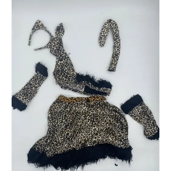 Fantasia leoa/ mulher leopardo adulta