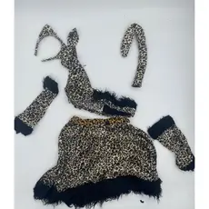 Fantasia leoa/ mulher leopardo adulta