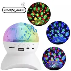 Globo iluminação giratório bluetooth alto-falante