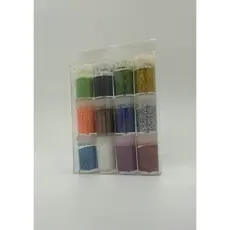 Glitter - Purpurina Para Artesanato - Kit C/ 12 Potes