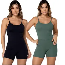 Macaquinho Slim Run Modelador  Poliamida Sem Transparência Academia Crossfit Corrida BeachTennis