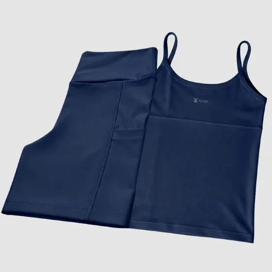 Conjunto Fitness Short para Corrida Bolsos Laterais Camiseta Regata Forro Duplo Casual Esportivo