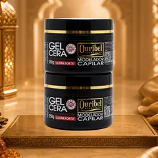 Kit 2 Gel Modelador Capilar Cera Ouribel Fixação Ultra Forte Finalizador Capilar Profissional