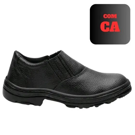 Sapatao Butina Cano Baixo Bota Segurança Trabalho C.A Botina EPI Biqueira PVC Borracha Profissional