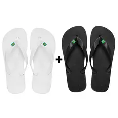 Kit Chinelo Masculino Feminino Branco Brasil Preto promoçao