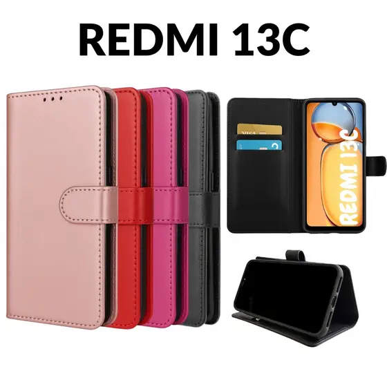 Capa Capinha Carteira Para Xiaomi Redmi 13C Várias Cores