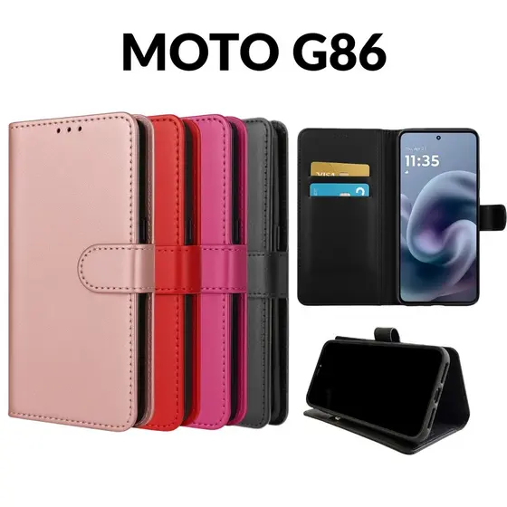 Capa Capinha Carteira Para Motorola Moto G86