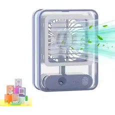 Ventilador De Ar Gelado Com Umidificador Led Recarregável Portátil o Ventilador De Ar Gelado Com Umidificador Led Recarr