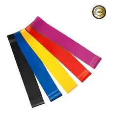 Kit 5 Faixas Elásticas Thera Com 5 Níveis Fisioterapia Mini Fitas pata exercicio em casa faixas elasticas