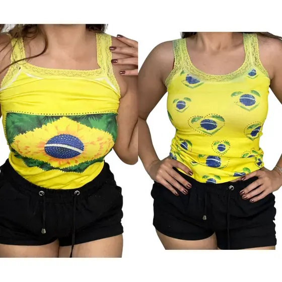 Blusa Brasil Regata Feminina