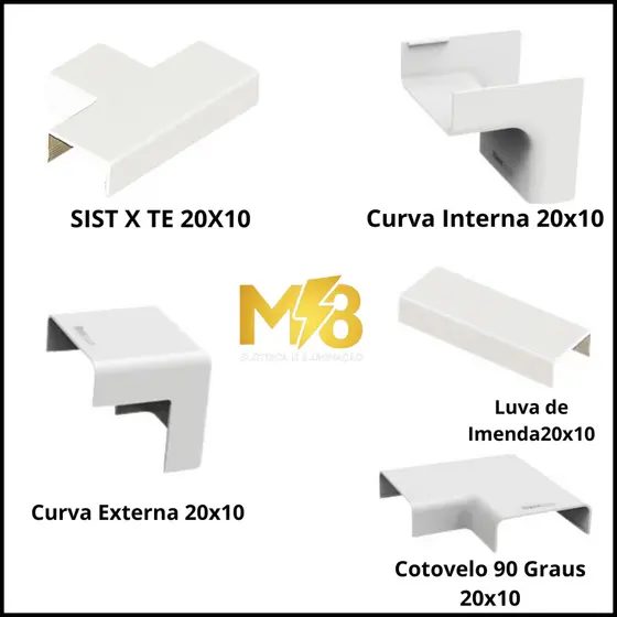 Acabamento de Canaleta Branca 20x10 - Tramontina