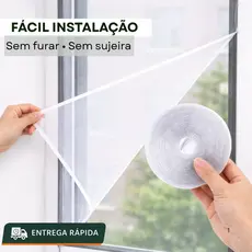 Tela Mosquiteiro Janela Removível Com Fecho 1,3x15Cm Proteção Contra Mosquitos Pernilongo