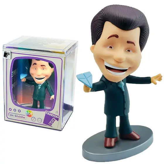 Figura Silvinho Silvio Santos Fandom Box Apresentador Boneco Colecionável - Líder Brinquedos
