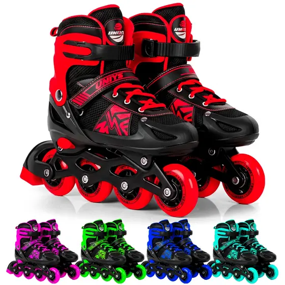 Patins Infantil 4 Rodas Roller Ajustável Inline Menino Menina Com Luz LED Presente Criança - Unitoys